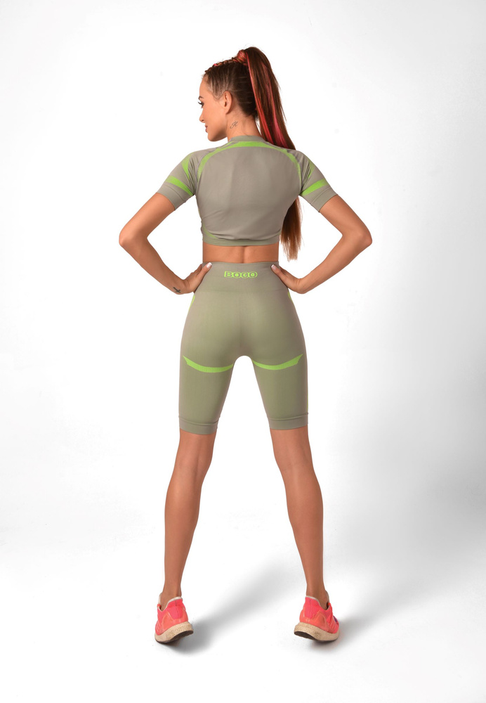 Bezešvý top GREY FLUO WARRIOR