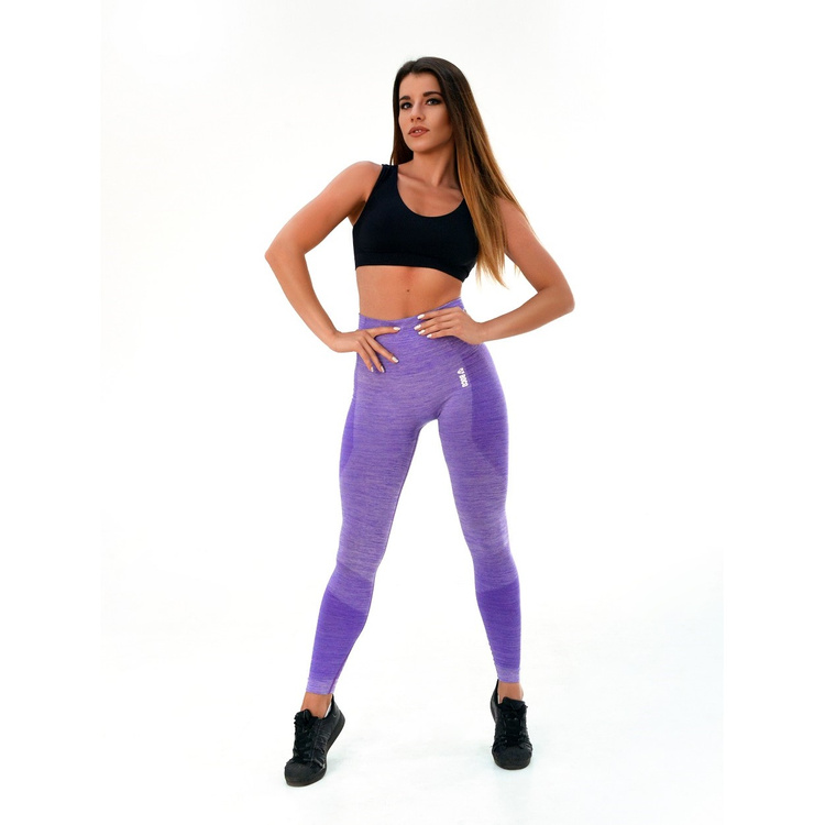 Legíny bezešvé Violet Melange Shape (Push Up)